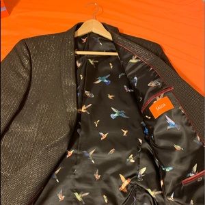 TALLIA Black and Metallic Gold Jacket